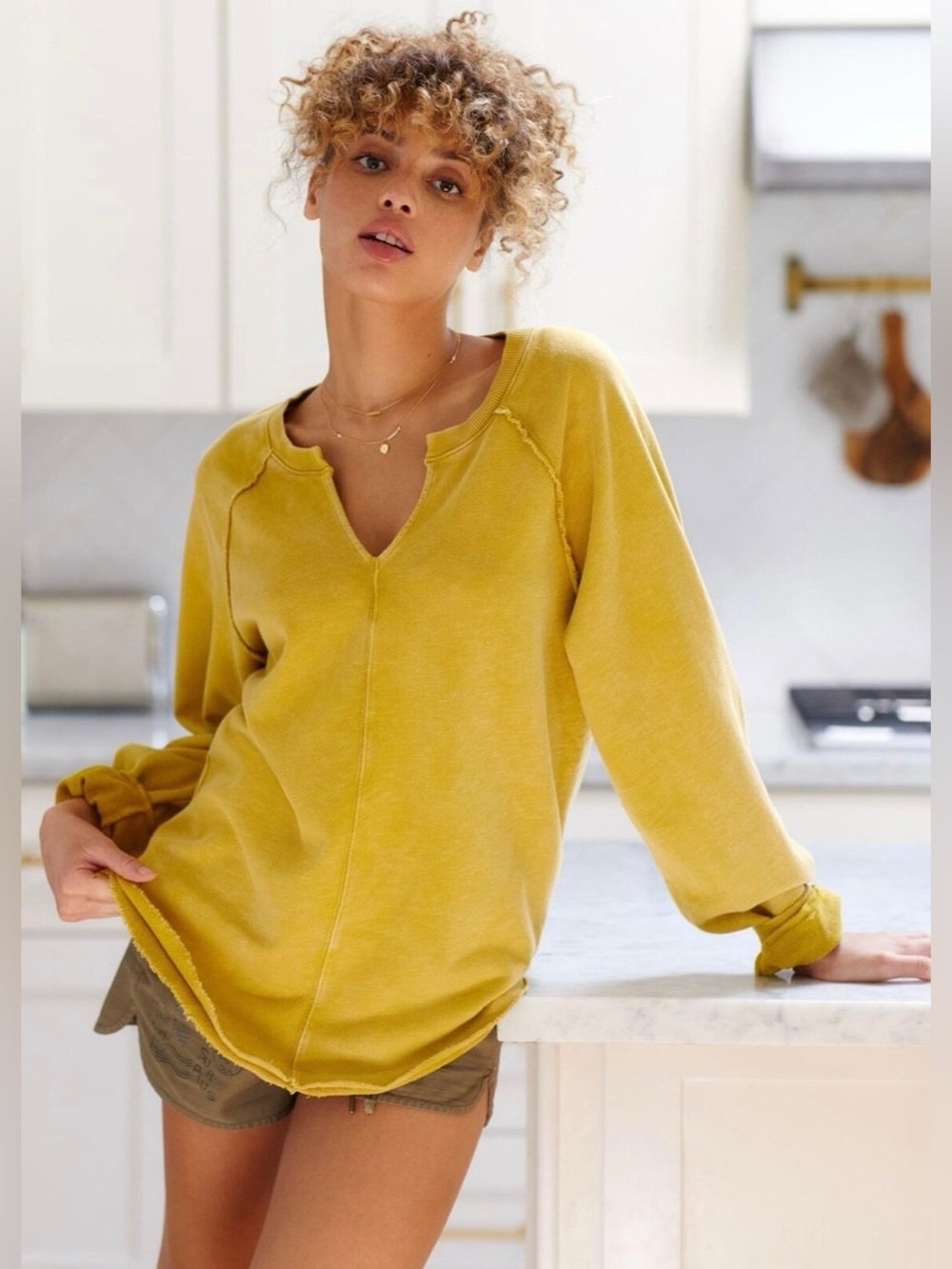 Anthropologie Pilcro Notch Neck Sweater